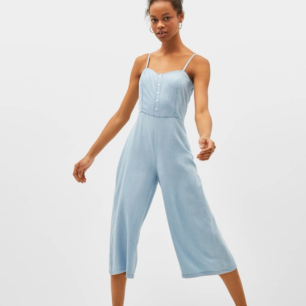 Bershka Chambray Jumpsuit